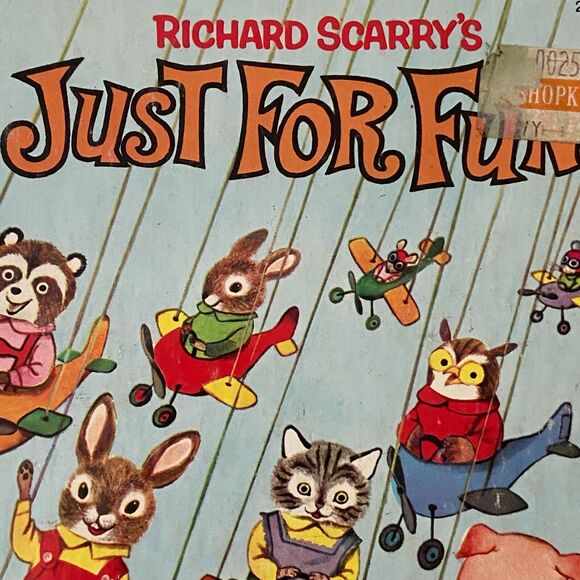 Little Golden Book Richard Scarrys Just For Fun 1960 Hardcover - Picture 3 of 9
